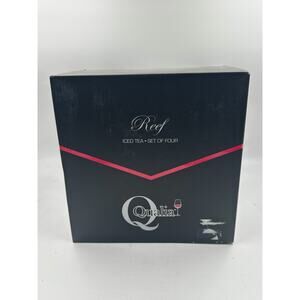 Qualia Glass Reef Iced Tea/Beverage Glasses, 20 oz, Clear